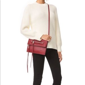NWT Rebecca Minkoff Regan Clutch in Deep Red